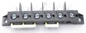 AANSLUITSTRIP 6 PINS ZWART