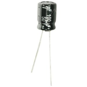 100UF-50V ECA1HHG101 ELCO RADIAAL 105° 8X11,5MM. RM=3,5MM. -ROHS-