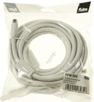 FFW 500 22506031 F-AANSLUITKABEL 5,0MTR. WIT MET MANTELSTROOMFILTERS