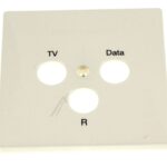 ESZ 54 274453 ABDECKPLATTE 3-LOCH FÜR MODEM-STECKDOSE BEDRUCKT MIT TV/ DATA