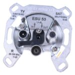 ESU 53 21110026 ANTENNENSTECKDOSE DURCHSCHLEIFDOSE EINKABELSYSTEM 3FACH