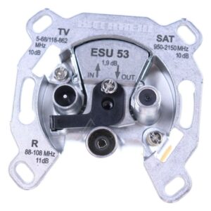 ESU 53 21110026 ANTENNENSTECKDOSE DURCHSCHLEIFDOSE EINKABELSYSTEM 3FACH