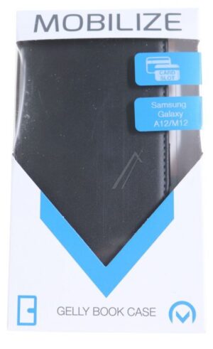 26680 geschikt voor MOBILIZE CLASSIC GELLY BESCHERMHOES BOEKVORM V. SAMSUNG GALAXY A12 ZWART