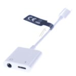 USB TYPE C(USB-C)-->3,5MM STEREO    LAADFUNCTIE,  WIT