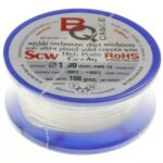 SCW-1.00/ 100 VERZILVERD KOPERDRAAD 1,0MM. 100G. 14MTR.