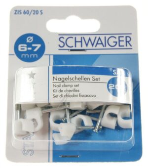 ZIS60/ 20S532 KABELHOUDERS 6 - 7MM/ 20STUKS IN BLISTER WIT