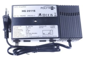 HG 20115 1452482 1 GHZ-HAUSANSCHLUSSVERSTÄRKER,  20 DB,  115 DBΜV,  RÜCKKANAL 16 DB,  5- 65 MHZ,  VKD B(1.1.)