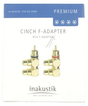 PREMIUM 0080421 geschikt voor RCA F-ADAPTER,  CINCH-ST./  2X CINCH -CONTRA,  2ST.