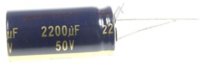 2200UF-50V EEUFC1H222 ELCO RADIAAL 105° 18X35,5MM. RM=7,5MM. -ROHS-