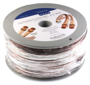 00402410 2X 4,0MM² PREMIUM LUIDSPREKERKABEL CU, TRANSPARANT,  L: 10MTR