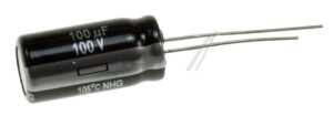 100UF-100V ECA2AHG101 ELCO RADIAAL 105° 10X20MM. RM=5,0MM. -ROHS-