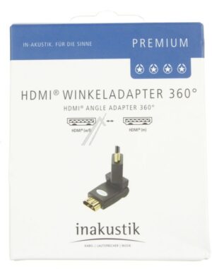 0045217 PREMIUM HDMI-ADAPTER HAAKS,  360º DRAAIBAAR