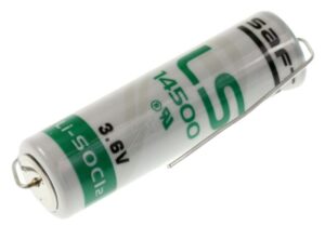 LS14500CNA 3,6V-2600MAH LITHIUM BATTERIJ AA /  PENLITE M. SOLDEERDRADEN AXIAAL -SAFT-