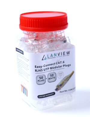 LVN125305 LANVIEW EASY-CONNECT RJ45 CAT. 6 UTP STECKER FÜR AWG 23-24, (50 STÜCK)