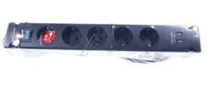 BREMOUNTA 1150660315 5-VOUDIGE TAFELCONTACTDOOS EN 2 X USB MET SCHAKELAAR 3,0M