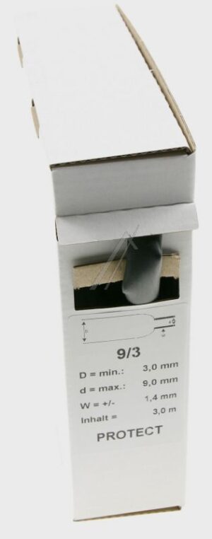 IAKT 17009000B KRIMPKOUS 3:1 Ø9MM 3MM /  3M LANG LIJM BEDEKT