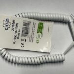 TELEFOONSNOER RJ10, 4P/ 4C,  2,0MTR. WIT,  SPIRAAL