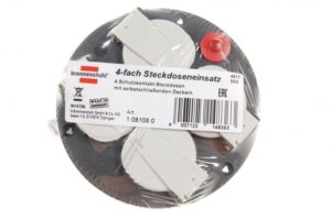 1081080 CONTACTDOOS-INZETPLAAT M. CONTROLELAMP,  4-VOUDIG IP20
