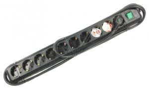 ECO-LINE 1159300010 TAFELCONTACTDOOS MET SCHAKELAAR 10-VOUDIG ZWART 3M