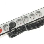 PREMIUM-LINE 19" 1156057018 STECKDOSENLEISTE FÜR SCHALTSCHRÄNKE 8-FACH SCHWARZ/ LICHTGRAU