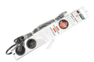 SUPER-SOLID-LINE 1153340115 STECKDOSENLEISTE 5-FACH SILBER 2,5M H05VV-F 3G1,5