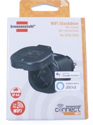 WA 3000 XS02 1294860 WIFI OUTDOOR STECKDOSE,  SCHWARZ,  3000W