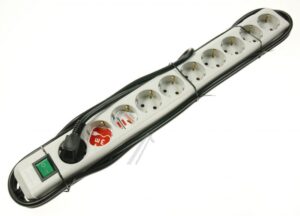 ECO-LINE 1159350010 TAFELCONTACTDOOS MET SCHAKELAAR 10-VOUDIG LICHTGRIJS 3M