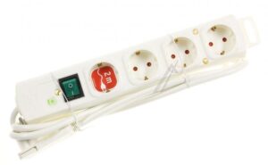 COMFORT-LINE PLUS 1153120100 TAFELCONTACTDOOS PLATTE STEKER 4-VOUDIG H05VV-F3G1.5, WIT 2M