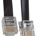 TELEFOONSNOER RJ12, 6P/ 6C,  3,0MTR. ZWART,  1:1