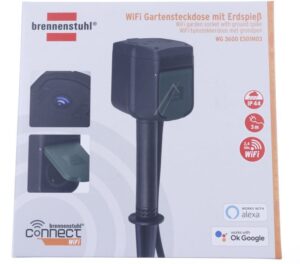 1154540600 WIFI GARTENSTECKDOSE MIT ERDSPIESS,  2-FACH,  3M KABEL
